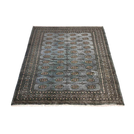 Grey Bokhara Afghan Hand-Knotted Rug (BB-1502)