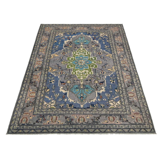 Grey Heriz Hand-Knotted Persian Rug (HZ-824)