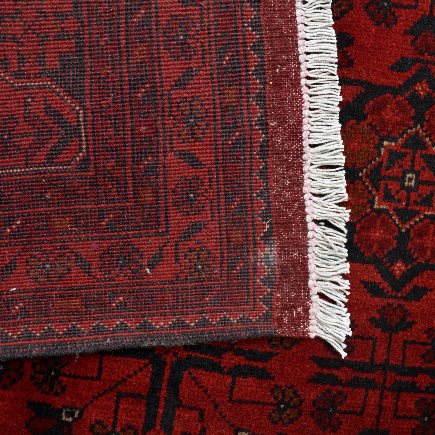 Red Khal Mohammadi Afghan Hand-knotted Rug (KM-401)