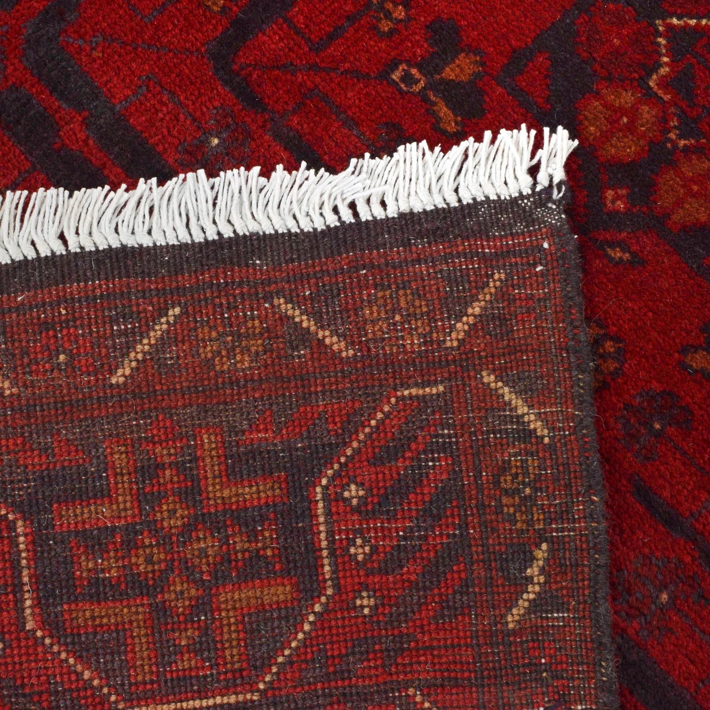 Red Khal Mohammadi Afghan Hand-knotted Rug (KM-412)