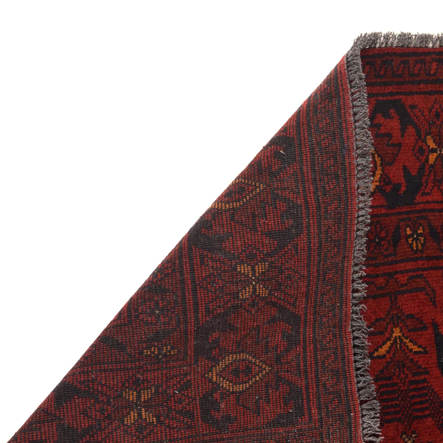 Red Khal Mohammadi Afghan Hand-knotted Rug (KM-425)