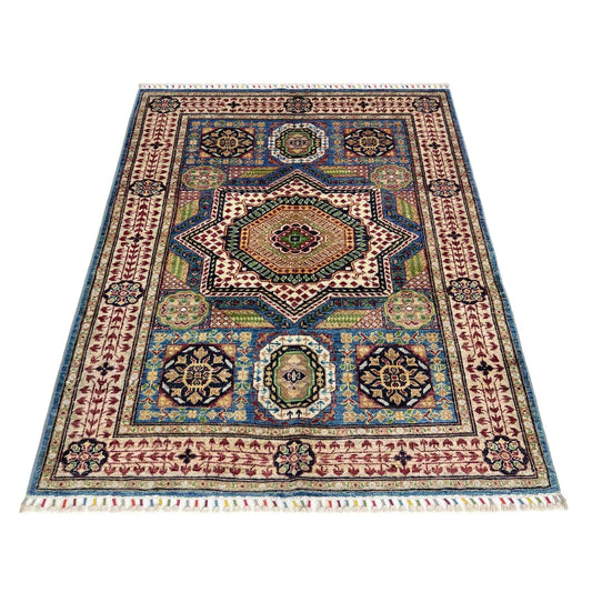 Multi Color Mumluk Afghan Hand-knotted Rug (MM-122)