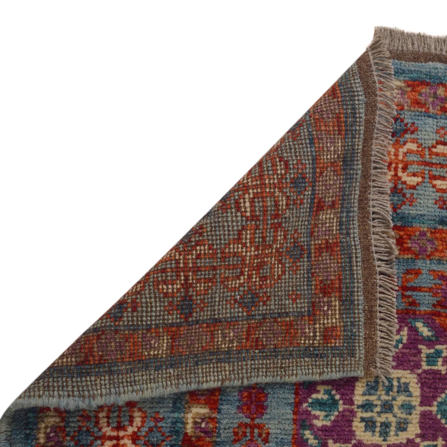 Blue Mumluk Afghan Hand-knotted Rug (MM-104)