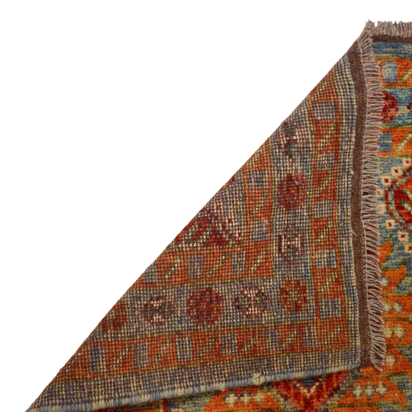 Multi Color Oushak Afghan Hand-Knotted Rug (OK-605)