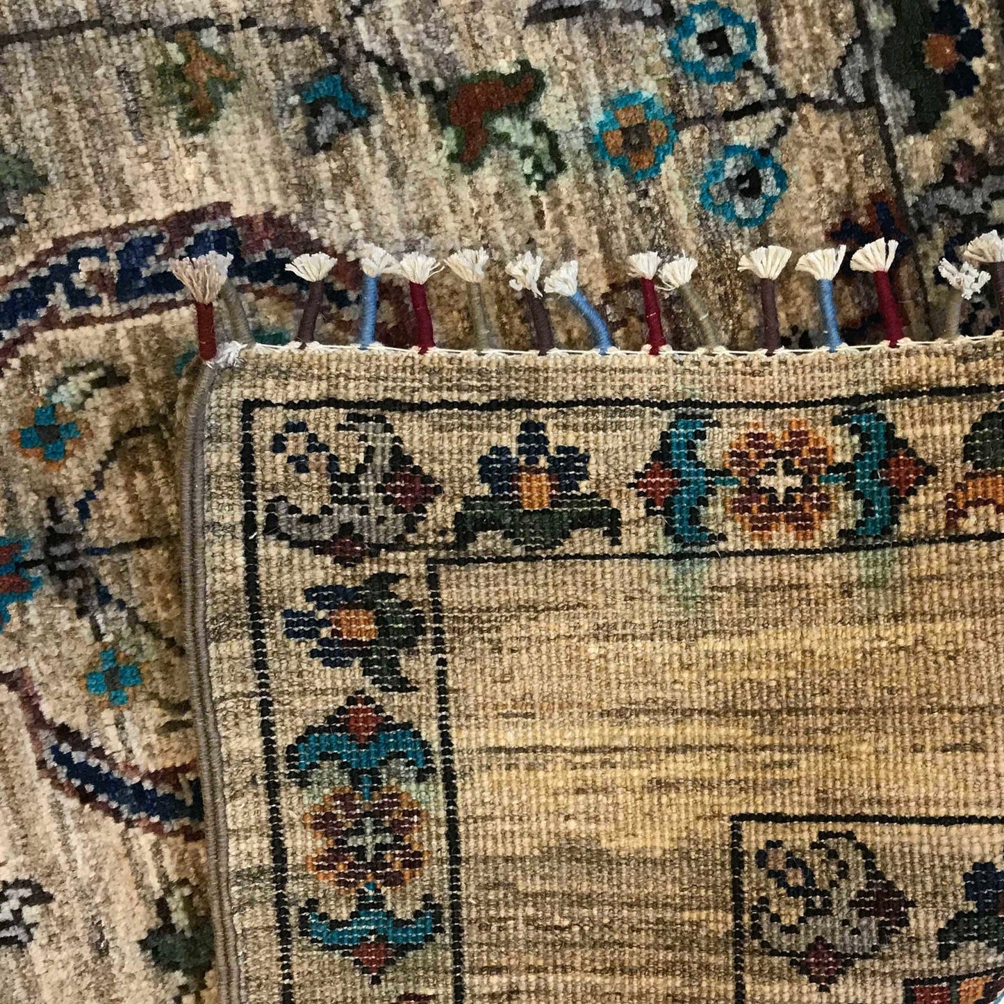 Multi Color Modern Sultani Afghan Hand-knotted Rug (ST-708)