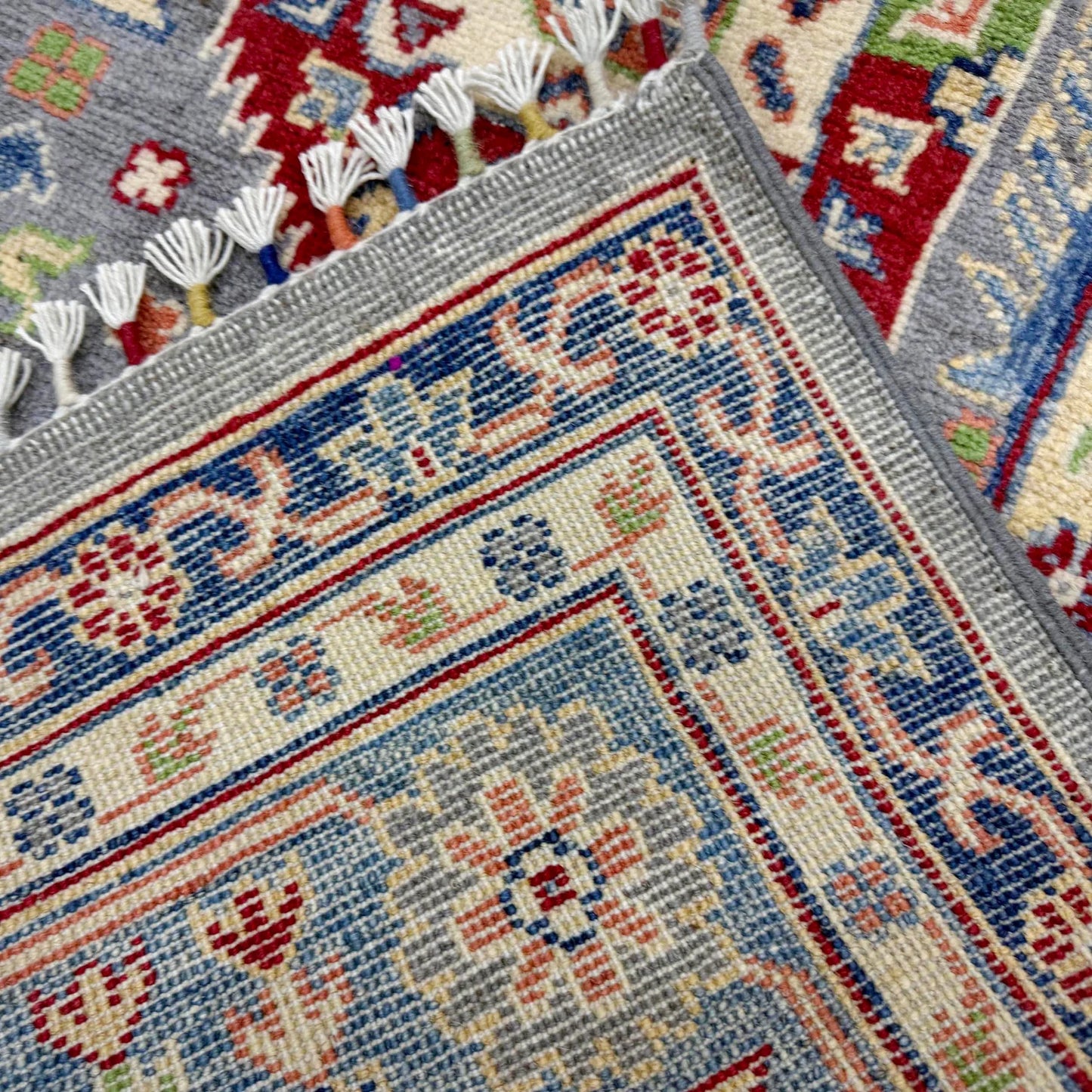 Multi Color Waziri Afghan Hand-knotted Rug (WZ-1601)