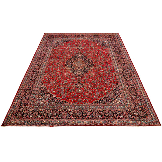 Red Kashan Hand-Knotted Persian Rug (KN-631)
