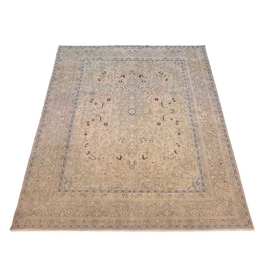 Ivory Kashan Hand-Knotted Persian Rug (KN-633)