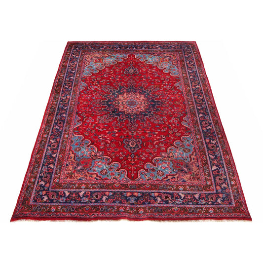 Red Kashan Hand-Knotted Persian Rug (KN-635)