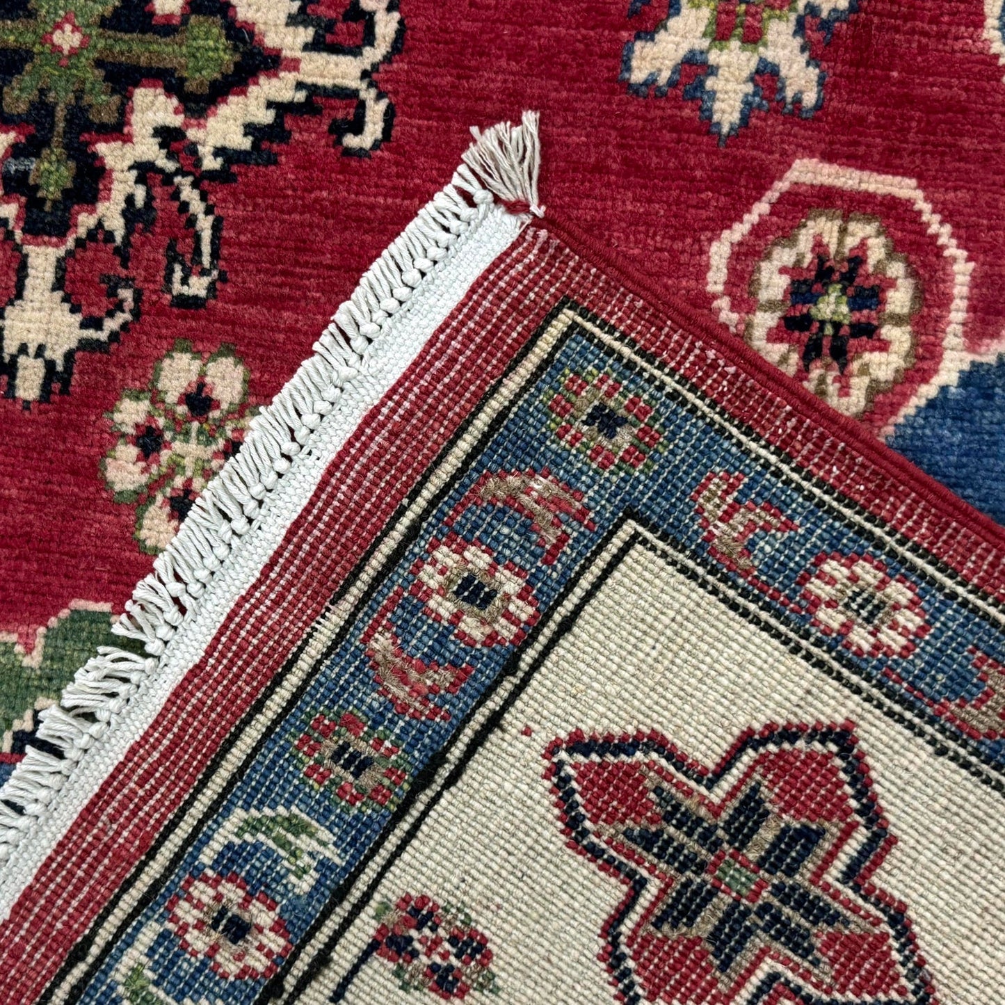 Red Oriental Kazak Afghan Hand-knotted Rug (KK-269)