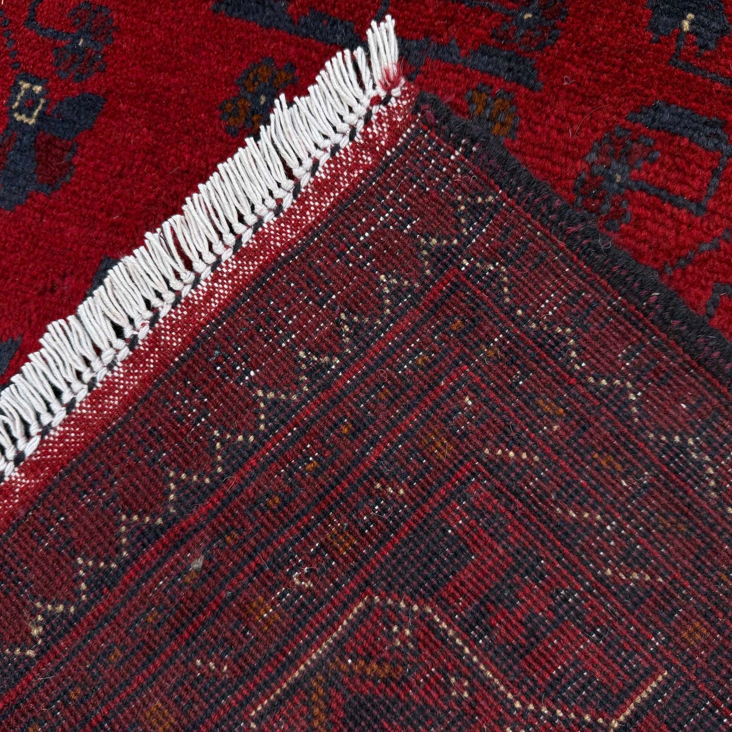 Red Khal Mohammadi Afghan Hand-knotted Rug (KM-463)