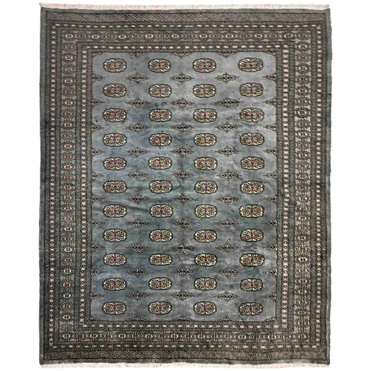 Grey Bokhara Afghan Hand-Knotted Rug (BB-1502)