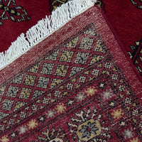 Red  Bokhara Afghan Hand-Knotted Rug (BB-1501)