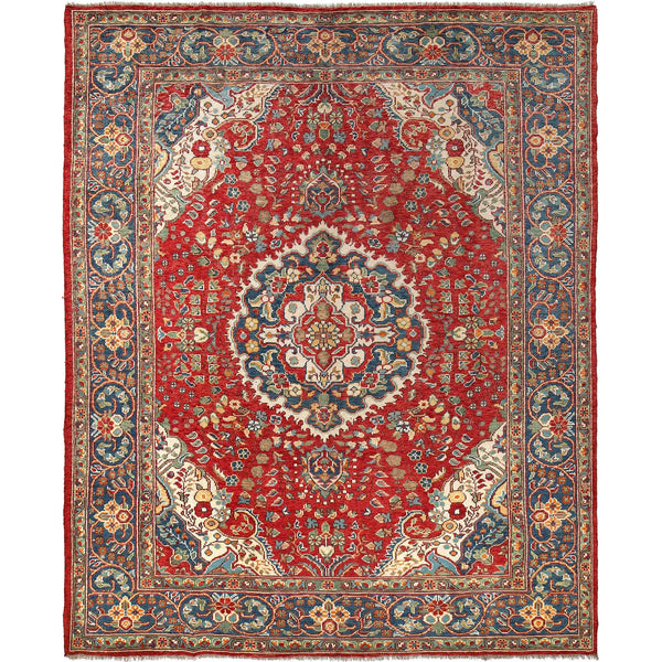 Red Heriz Hand-Knotted Persian Rug (HZ-803)