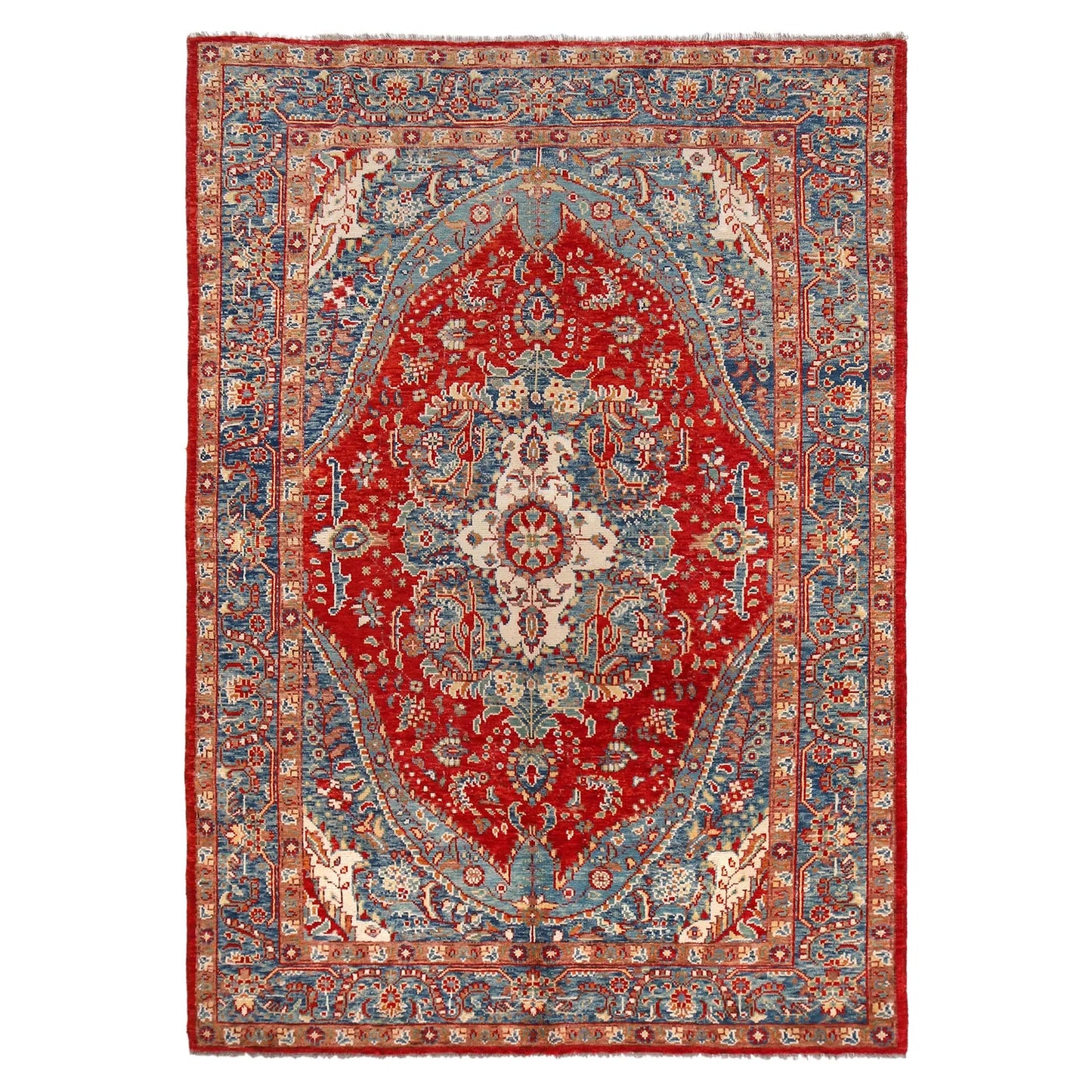 Multi Color Heriz Hand-Knotted Persian Rug (HZ-806)