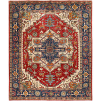 Multi Color Heriz Hand-Knotted Persian Rug (HZ-807)