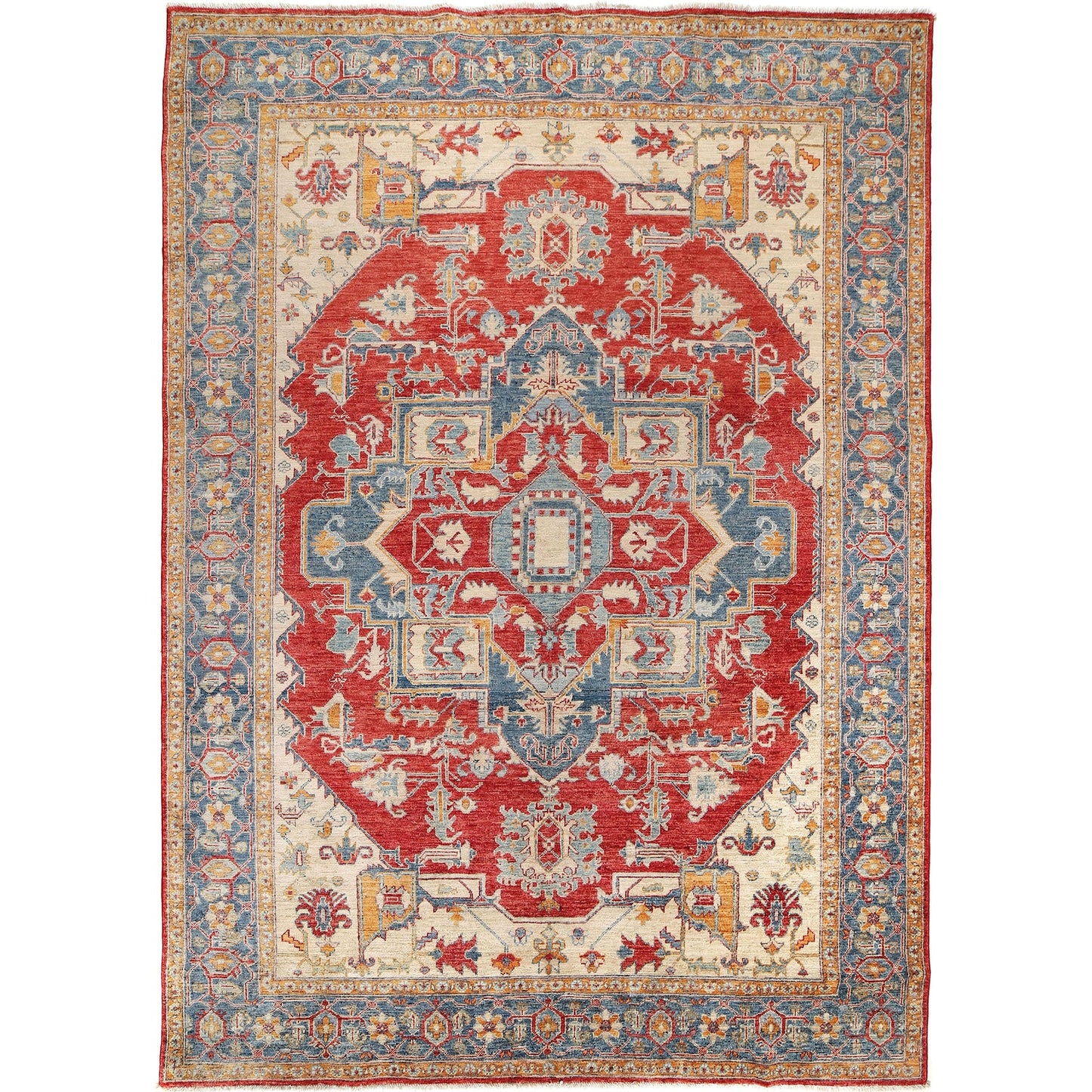 Multi Color Heriz Hand-Knotted Persian Rug (HZ-808)