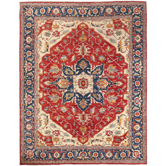 Multi Color Heriz Hand-Knotted Persian Rug (HZ-809)