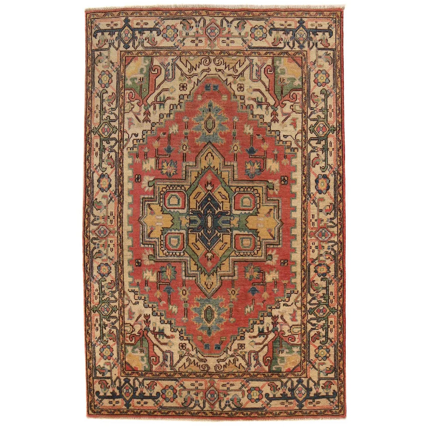 Multi Color Heriz Hand-Knotted Persian Rug (HZ-811)