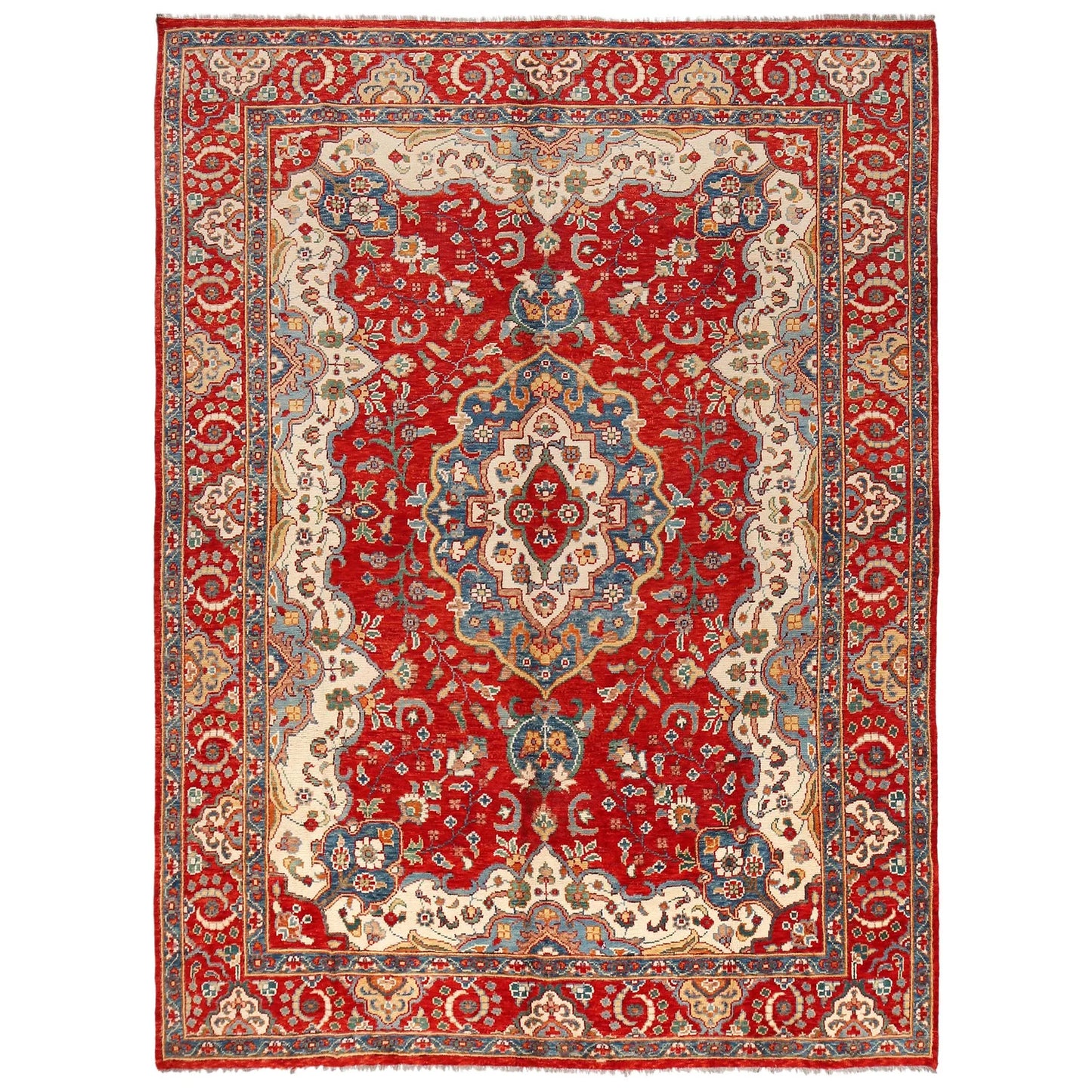 Red Heriz Hand-Knotted Persian Rug (HZ-812)