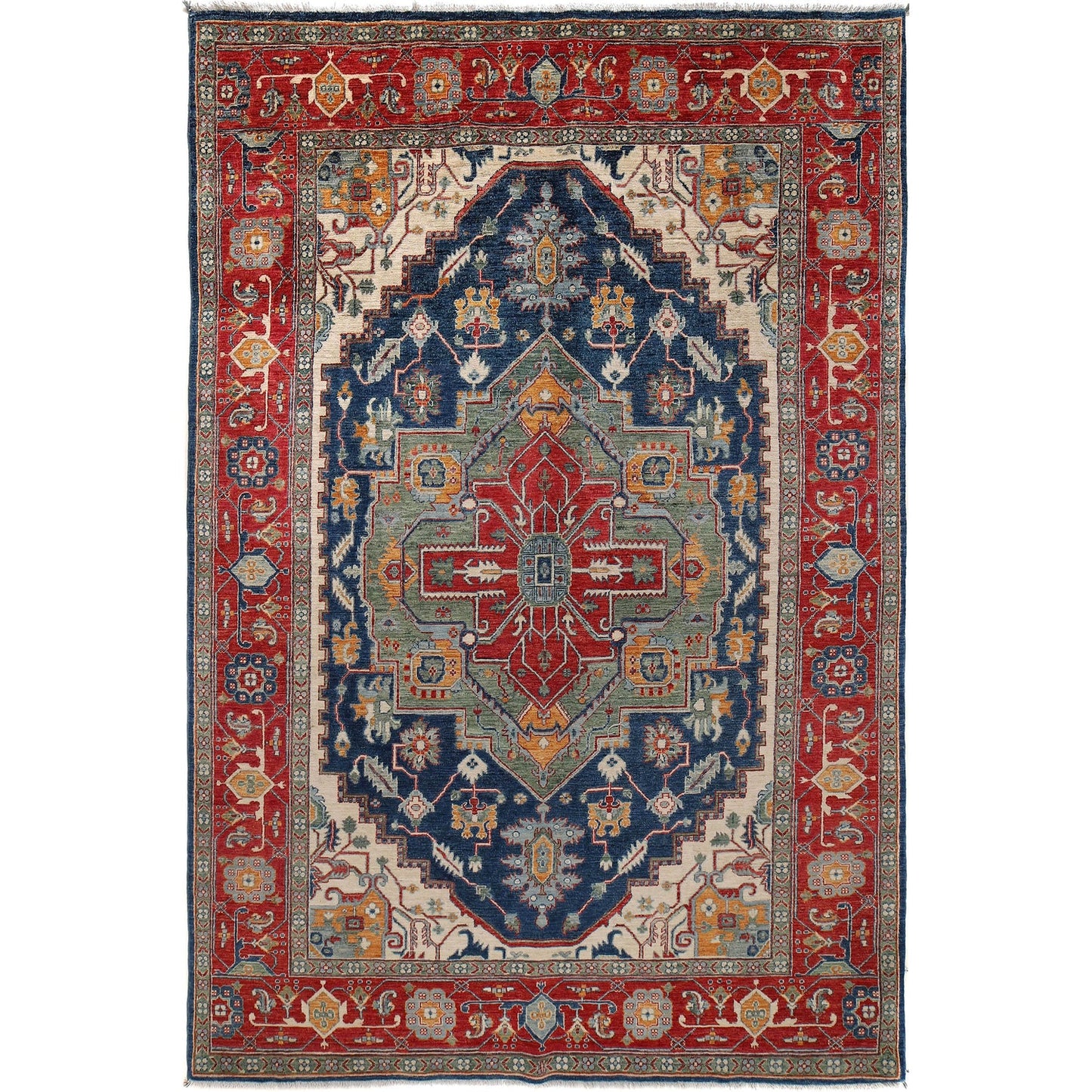 Multi Color Heriz Hand-Knotted Persian Rug (HZ-817)