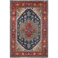 Multi Color Heriz Hand-Knotted Persian Rug (HZ-817)