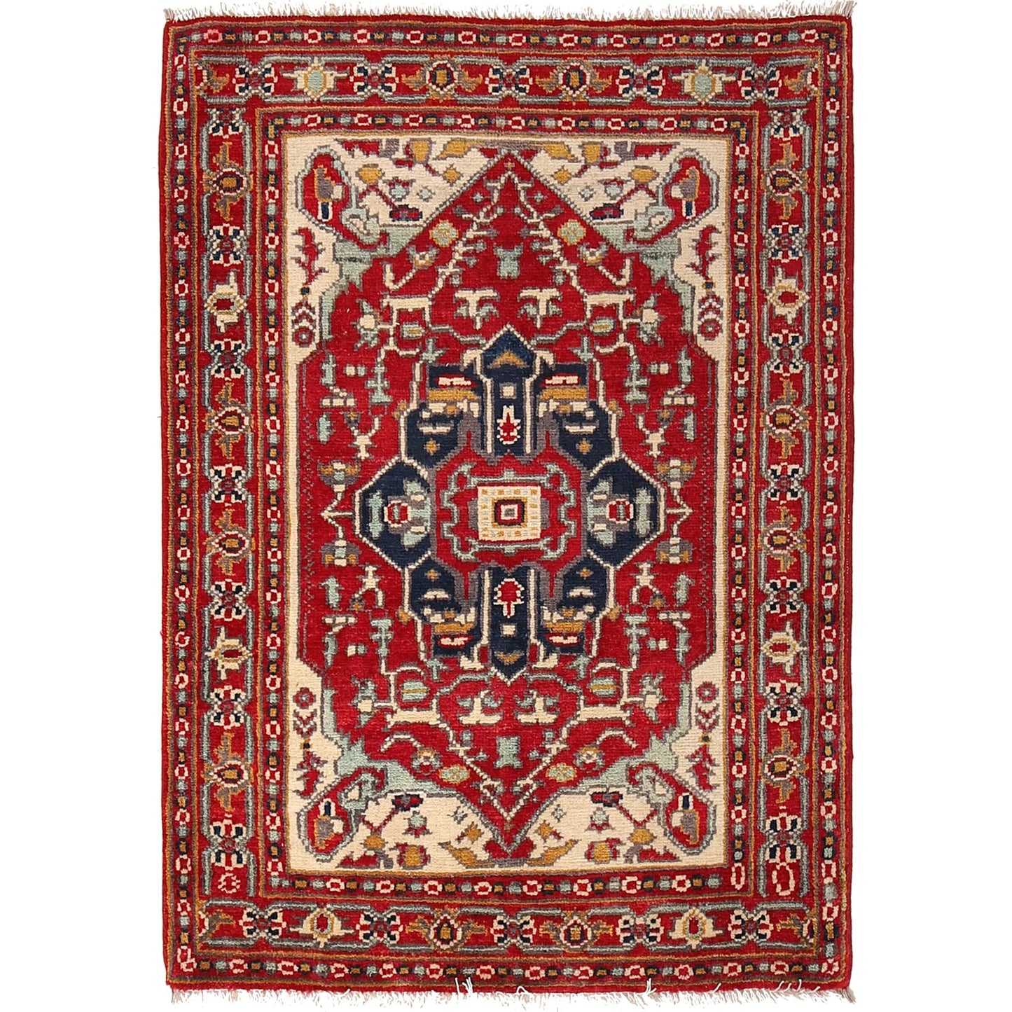 Red Heriz Hand-Knotted Persian Rug (HZ-820)