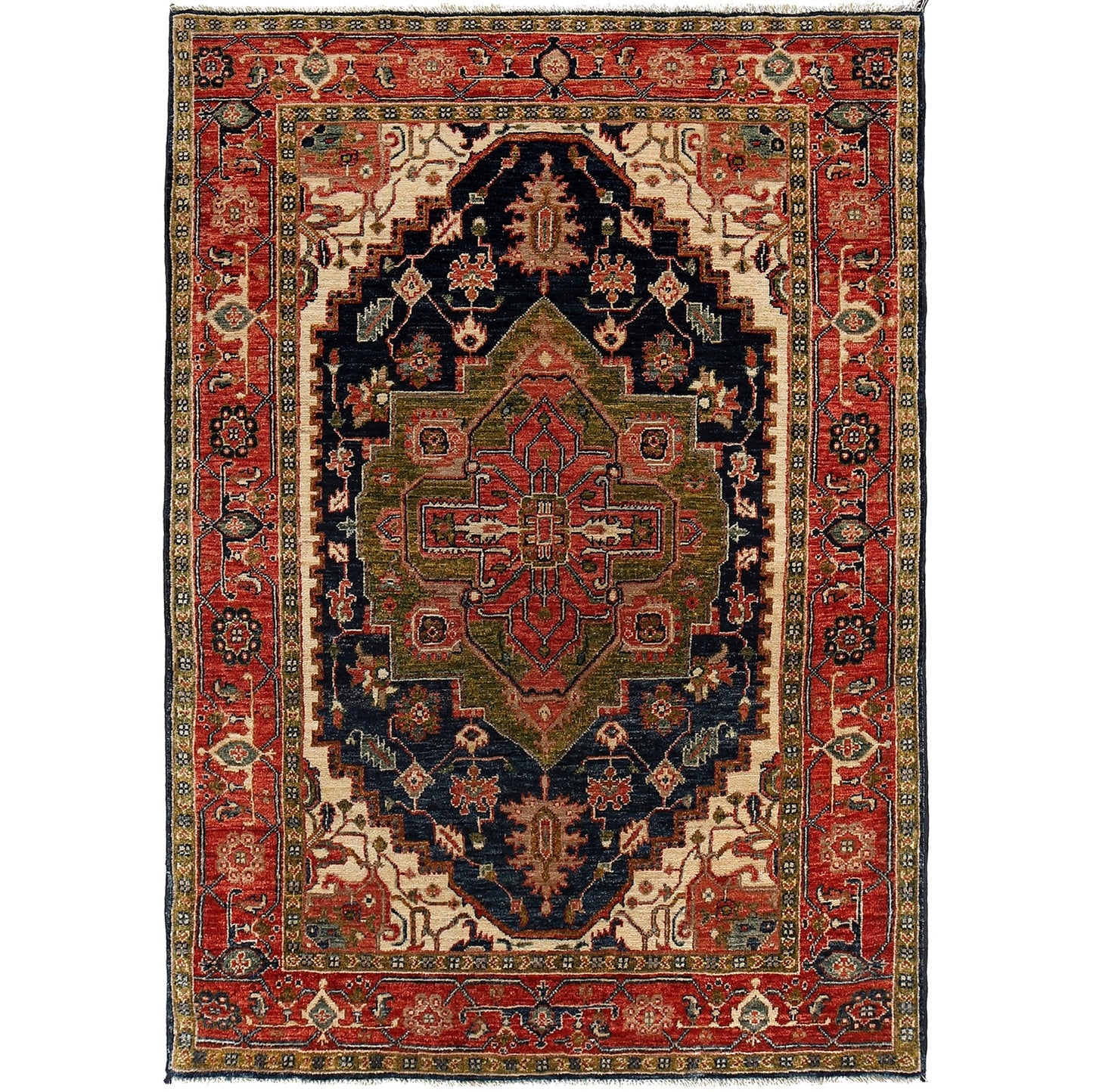 Multi Color Heriz Hand-Knotted Persian Rug (HZ-821)