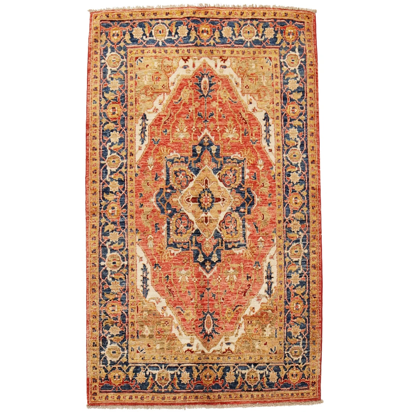 Multi Color Heriz Hand-Knotted Persian Rug (HZ-822)