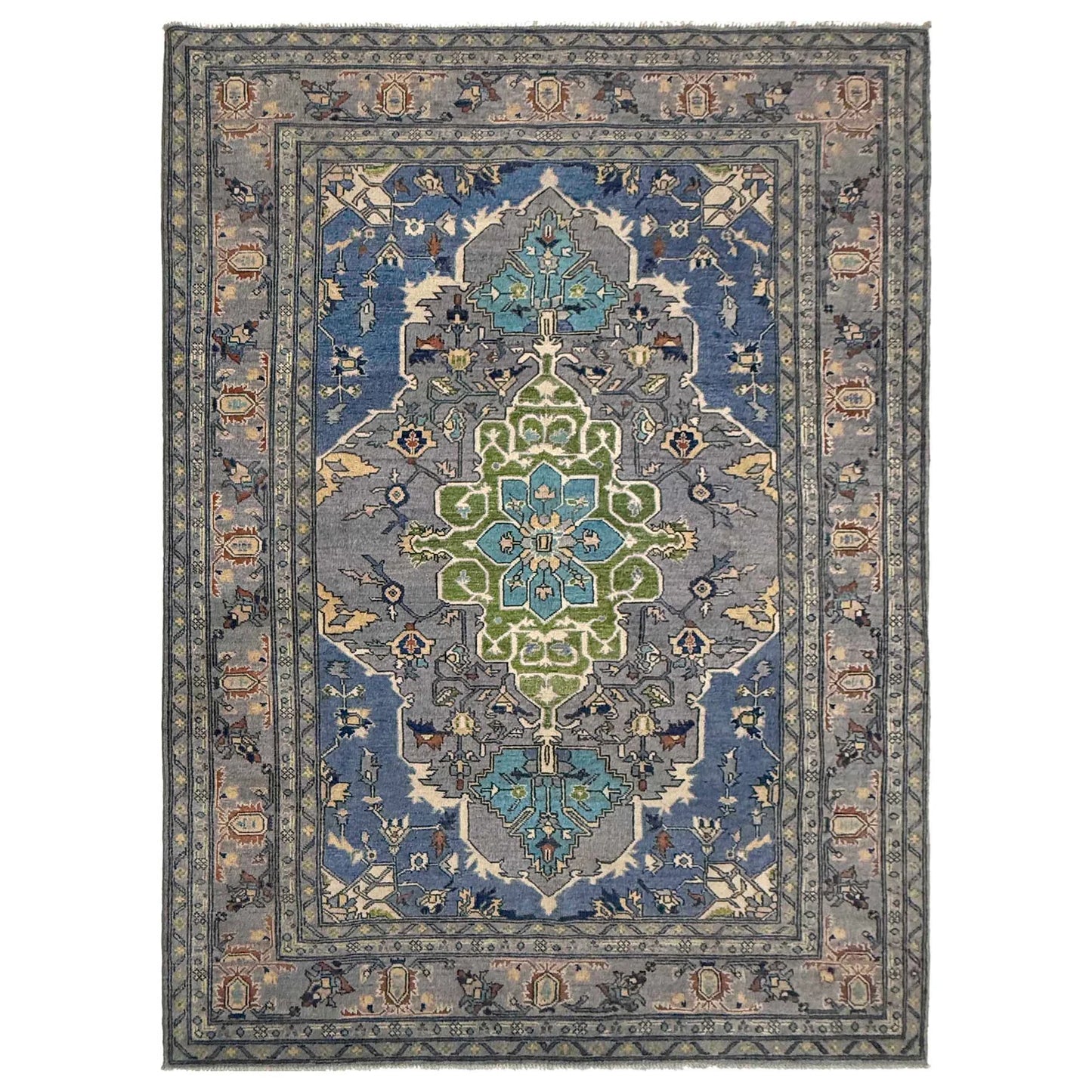 Grey  Heriz Hand-Knotted Persian Rug  (HZ-824)
