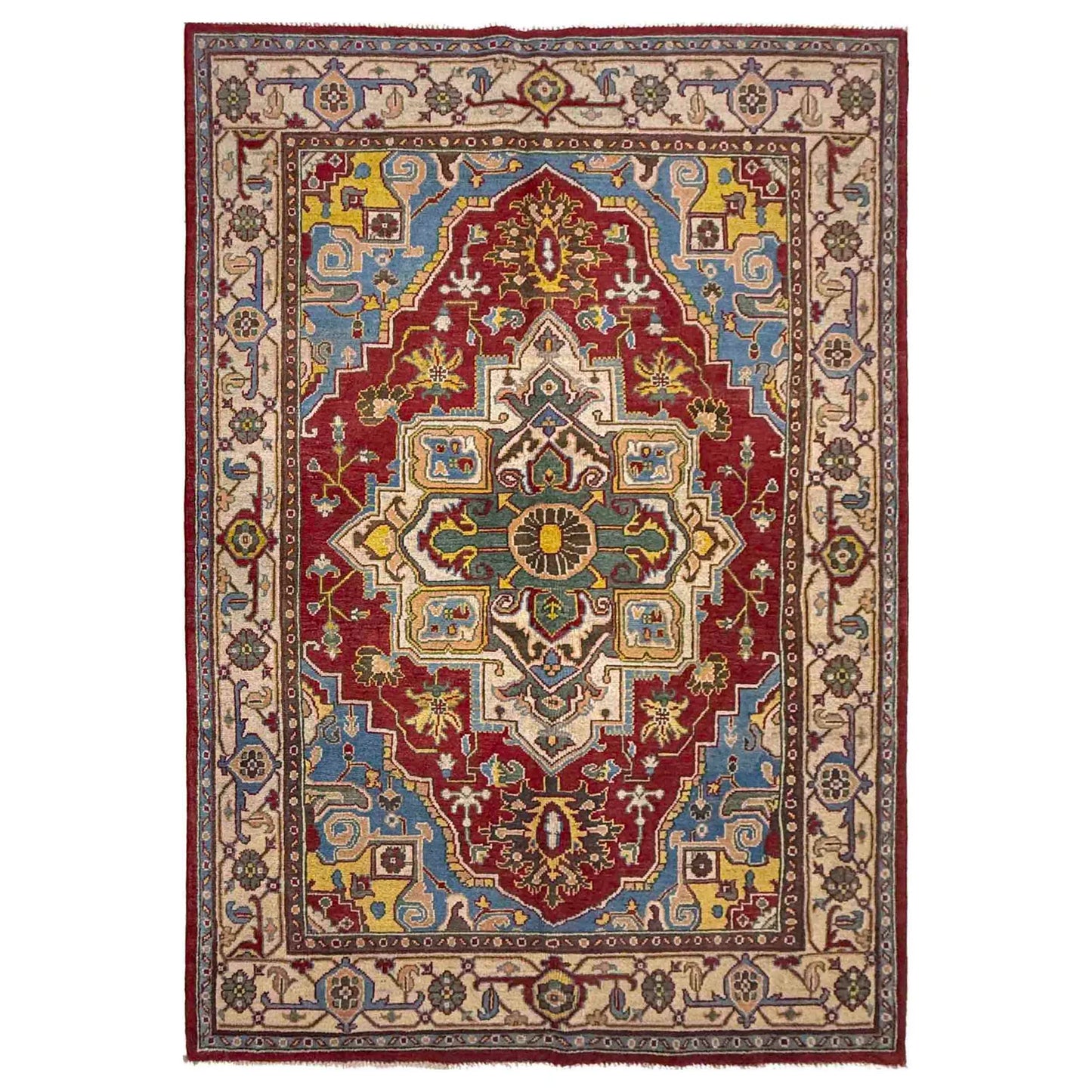 Red Heriz Hand-Knotted Persian Rug (HZ-825)