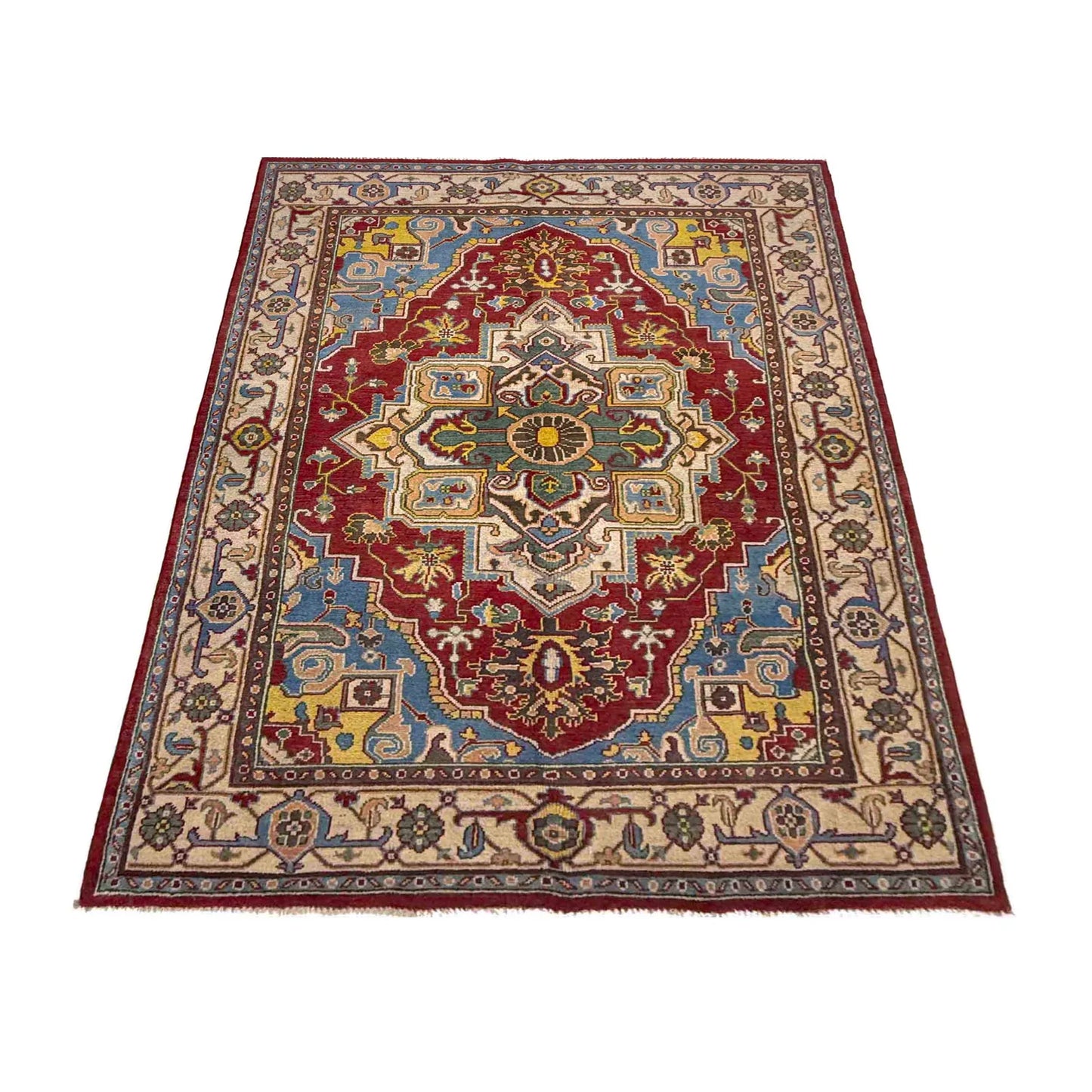 Red Heriz Hand-Knotted Persian Rug (HZ-825)