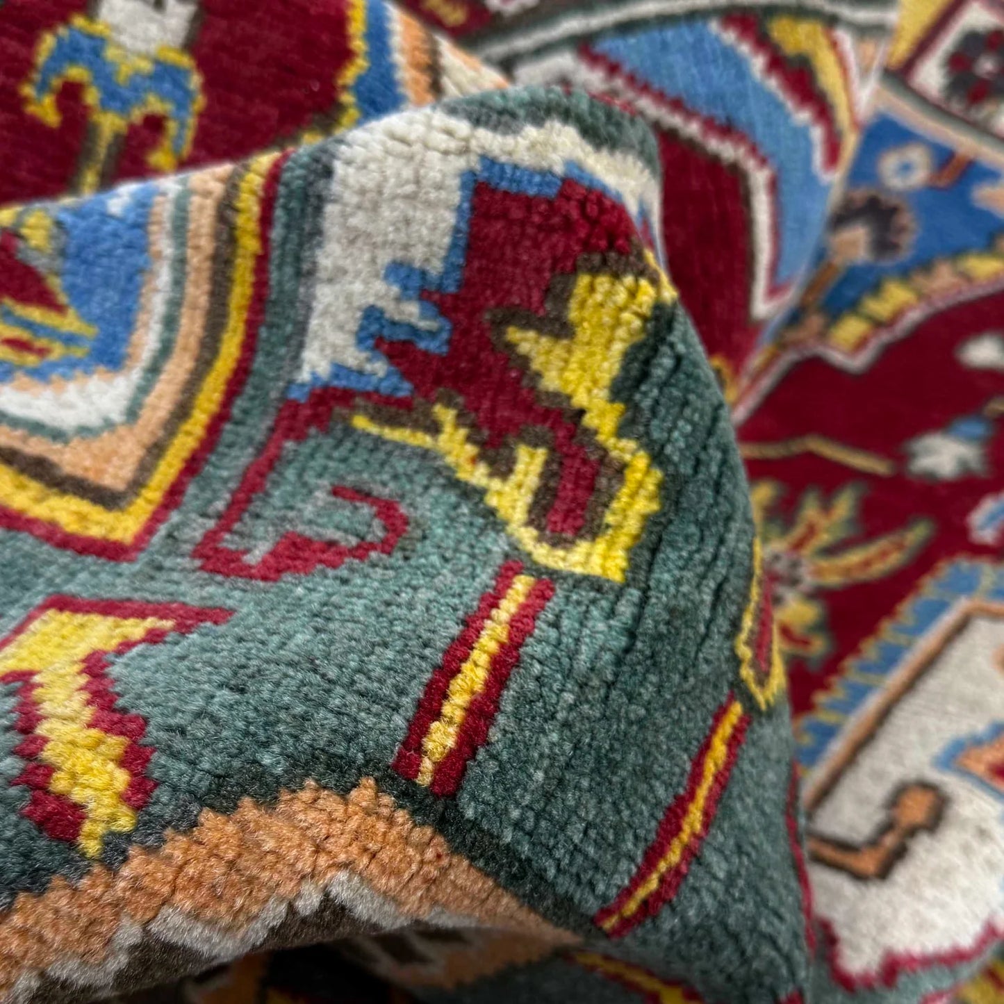 Red Heriz Hand-Knotted Persian Rug (HZ-825)