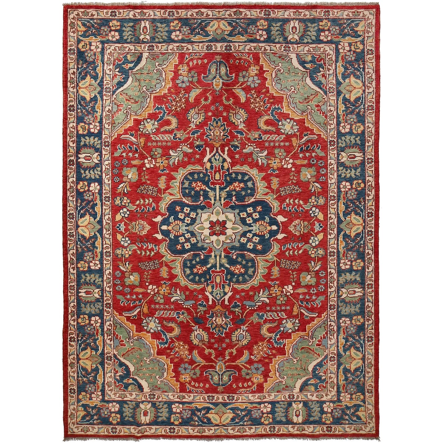 Red Heriz Hand-Knotted Persian Rug (HZ-802)