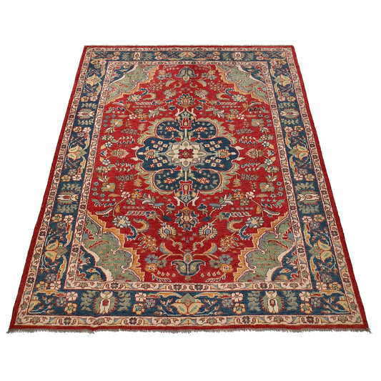 Red Heriz Hand-Knotted Persian Rug (HZ-802)