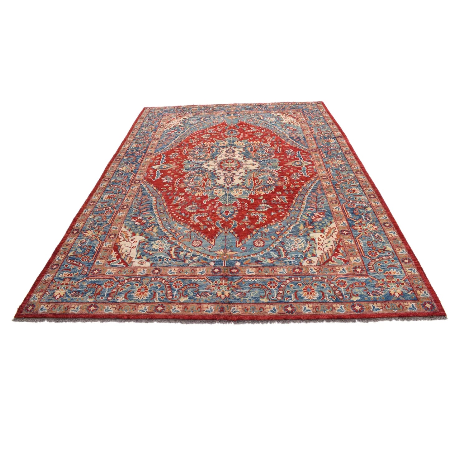 Multi Color Heriz Hand-Knotted Persian Rug (HZ-806)