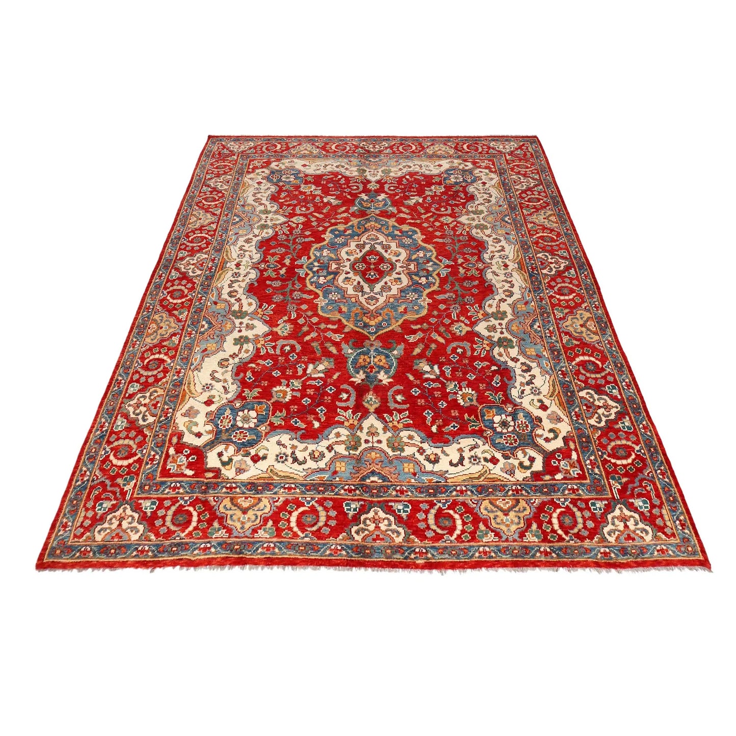 Red Heriz Hand-Knotted Persian Rug (HZ-812)