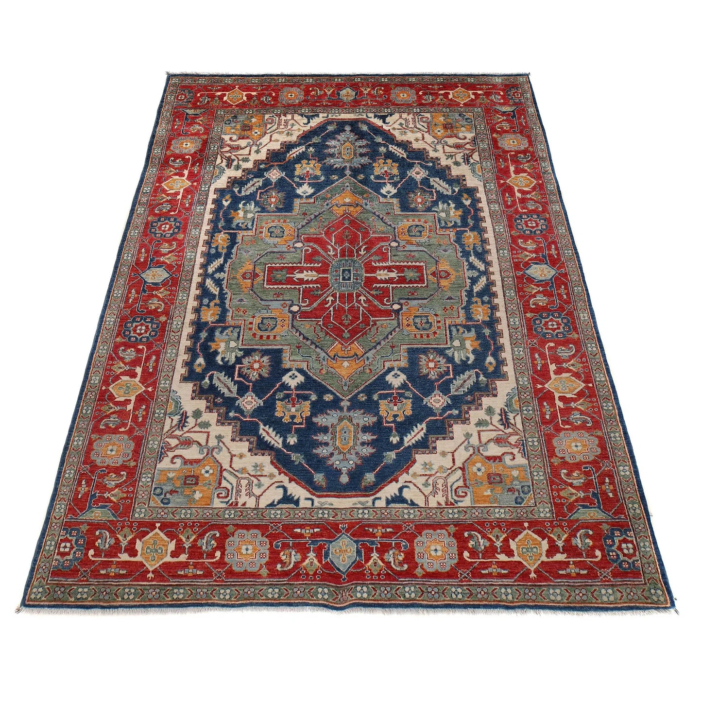 Multi Color Heriz Hand-Knotted Persian Rug (HZ-817)