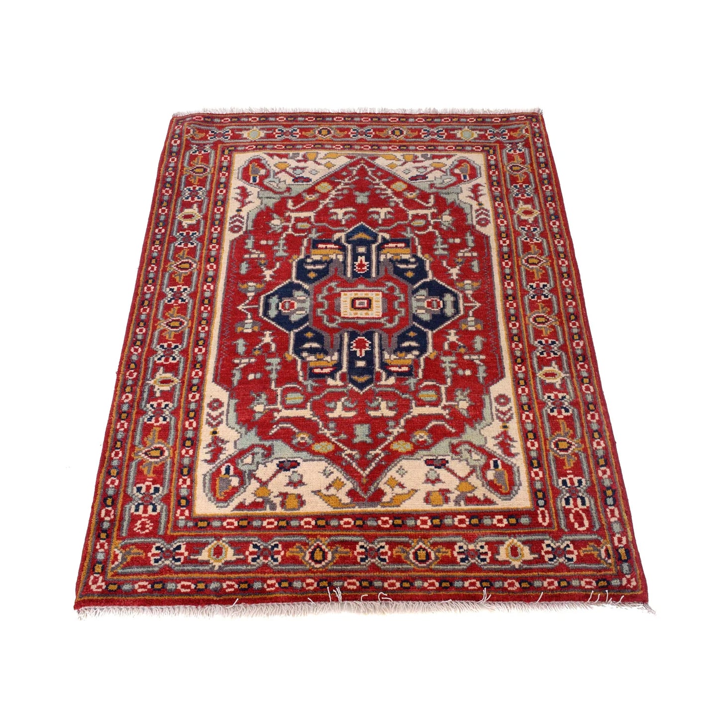 Red Heriz Hand-Knotted Persian Rug (HZ-820)