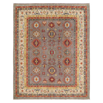 compare product Grey Oriental Kazak Afghan Hand-knotted Rug (KK-201)
