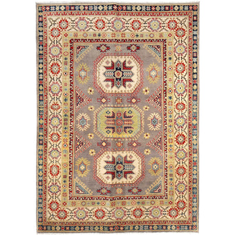 compare product Grey Oriental Kazak Afghan Hand-knotted Rug (KK-206)