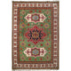 Green  Oriental Kazak Afghan Hand-knotted Rug (KK-212)