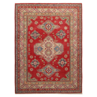 compare product Red  Oriental Kazak Afghan Hand-knotted Rug (KK-214)