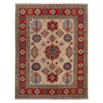 compare product Ivory Oriental Kazak Afghan Hand-knotted Rug (KK-218)