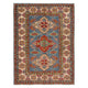 Blue Oriental Kazak Afghan Hand-knotted Rug (KK-219)