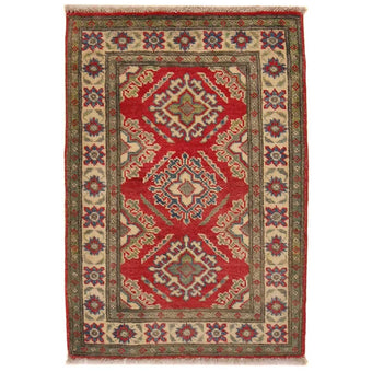 compare product Red Oriental Kazak Afghan Hand-knotted Rug (KK-221)