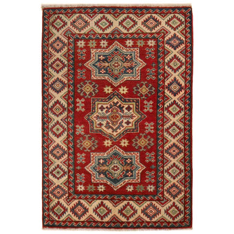 compare product Red Oriental Kazak Afghan Hand-knotted Rug (KK-223)
