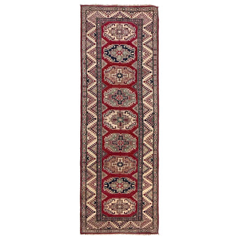 compare product Red Oriental Kazak Afghan Hand-knotted Runner (KK-279)