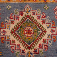 Blue Oriental Kazak Afghan Hand-knotted Rug (KK-207)