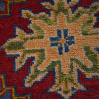 Blue Oriental Kazak Afghan Hand-knotted Runner (KK-209)